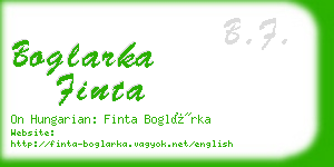 boglarka finta business card